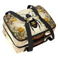 thumbnail image 1 of Honeybee Double Layered Insulated Lunch Bag with Two Compartments, Large Capacity, and Hand Carry - 7.1x11.4x16.1 Inches, 1 of 6