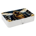 thumbnail image 1 of Honeybee Earring Organizer Jewelry Box Necklace Organizer PU Leather with Removable Compartment Portable, 1 of 6