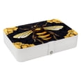 thumbnail image 1 of Honeybee Elegant PU Leather Jewelry Box with Removable Compartment, Portable Earring Organizer, Necklace Organizer, and Decorative Box, 1 of 6