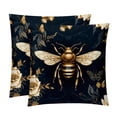thumbnail image 1 of Honeybee Elegant Velvet Covers - Set of 2, Decorative Bed Pillow Cases with Unique Patterns for Home Decor, Available in 16x16, 18x18, and 20x20 Inches, 1 of 6