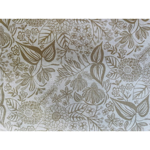 Honeybee Garden - Bee Garden - Overcast Fabric - Elizabeth Halpern - EH104-OV4
