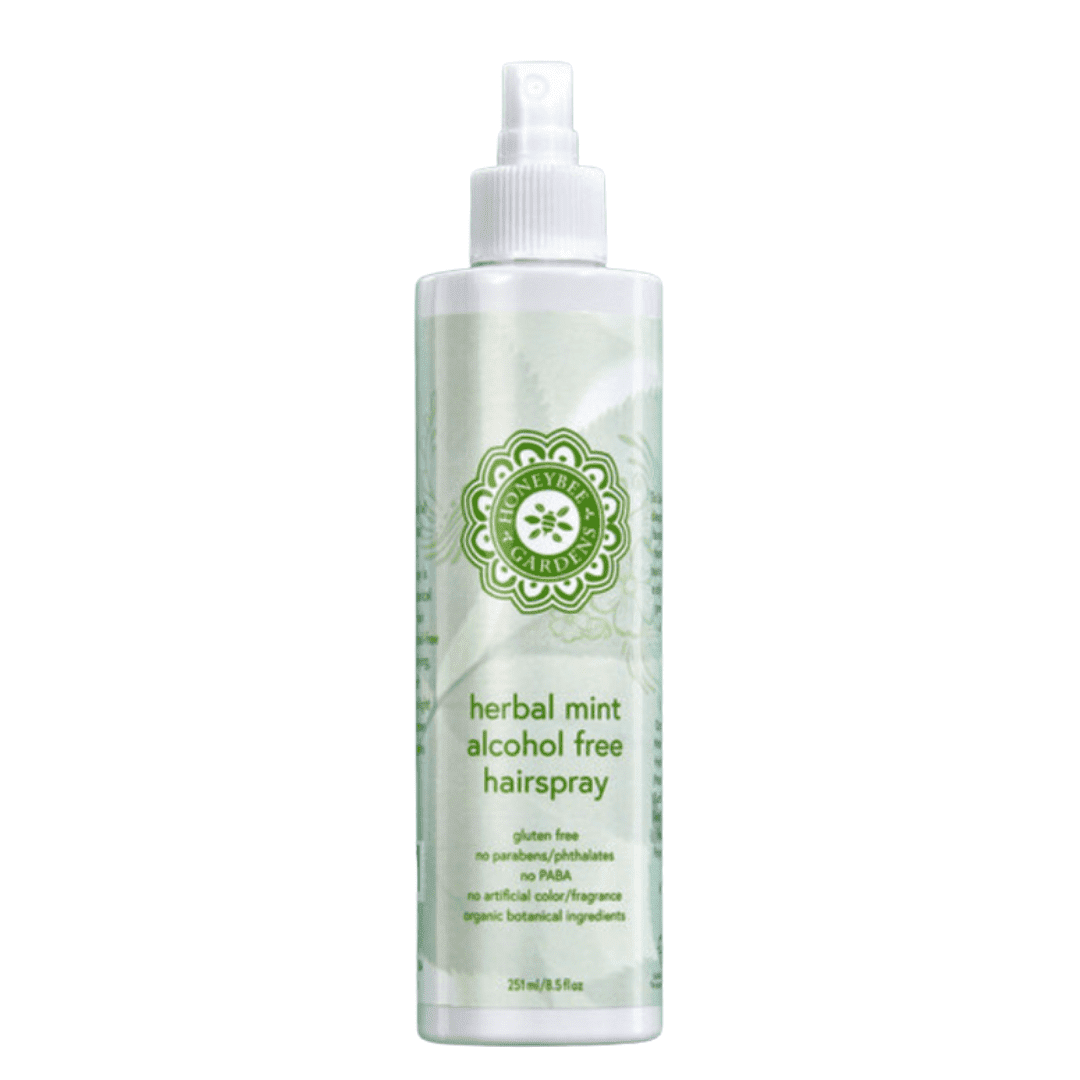 Honeybee Gardens Strong Hold Herbal Mint Hairspray, Alcohol Free