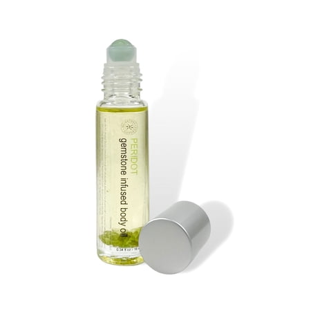 Honeybee Gardens Crystal Infused Body Oil Rollerball, Peridot