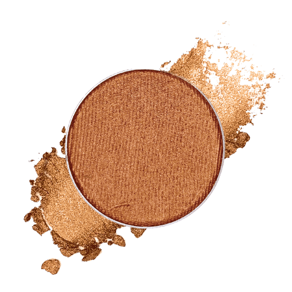 Honeybee Gardens Pressed Powder Eye Shadow Single REFILL, Fresco, true copper with shimmer