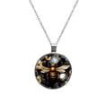 thumbnail image 1 of Honeybee Glass Design Circular Pendant Necklace, 1 of 5