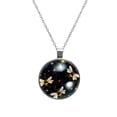 thumbnail image 1 of Honeybee Glass Design Circular Pendant Women's Necklace, 1 of 5