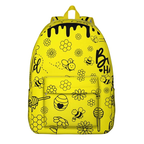 Honeybee Lover Backpack, Cute Hive and Queen Bee Design with Durable Waterproof Fabric, Perfect Gift for Bee Enthusiasts