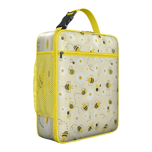 Honeybee Lover Insulated Lunch Box Men Reusable Lunch Bag Water-Resistant Cooler Tote Bag School Beach