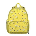thumbnail image 1 of Honeybee Lover Student Backpack – Artistic Bee Print Design With Cute Bumble Bee Cartoon Pattern And Honeycomb Yellow Hive, 1 of 3