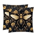 thumbnail image 1 of Honeybee Pillow Covers with Unique Patterns - Set of 2, Chair Pillow Covers for Sofa, Couch, Bed - Available in 16x16, 18x18, 20x20 Inches for Home Decor and Gifts, 1 of 6