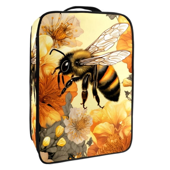 Honeybee Polyester Shoe Boxes Organizer, 23x31cm/9x12in Stackable Storage Solution for Closet or Entryway