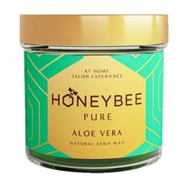 Honeybee Pure Aloe Vera Natural Strip Wax – Microwavable, Ideal for Sensitive Skin, 250g (8.8oz)
