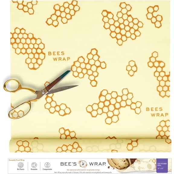 Honeybee Reusable Beeswax s for Food | 5 Pack | Handmade in Australia | Eco Friendly, Organic, Biodegradable, for Bowl Covers and Food Storage | Reusable Cling