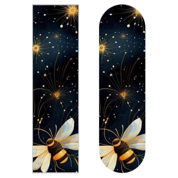 Honeybee Skateboard Grip Tape Pack of Two, Emery Surface, PVC Backing, 8.8x32.6in/22.4x83cm