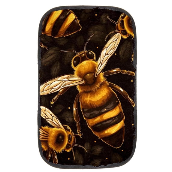 Honeybee Soft Comfortable Furry Printed Car Armrest Cover - 12.5x8.2 Inch, Armrest Accessories, Armrest Accessory