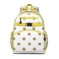 thumbnail image 1 of Honeybee backpack, spacious backpack with bumblebee designs, practical for students or travel, 1 of 6