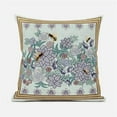 thumbnail image 1 of Honeybee on Flower Throw Pillow with Removable Cover in Light Green Purple Brown 20x20, 1 of 5