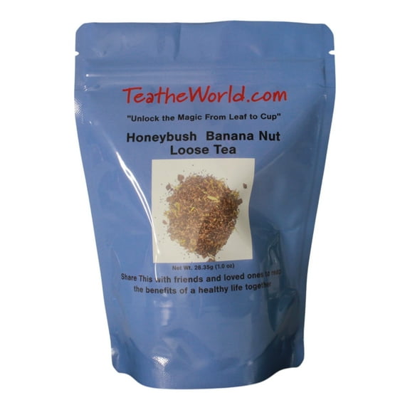 Honeybush Banana Nut Loose Tea Leaf, Caffeine-Free, 1 Ounce