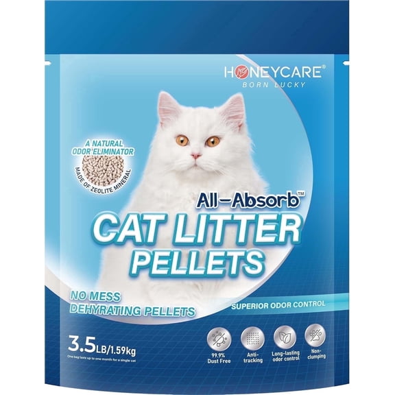 Honeycare Zeolite Mineral All-Absorb Cat Litter Pellets