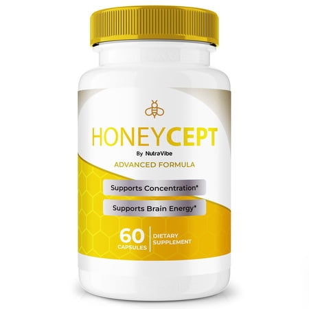Honeycept – Daily Formula with a Natural Blend to Help Maintain Focus, Memory & Concentration | Clean, Gentle, Easy-to-Swallow Memory On Capsules for Everyday Sharpness (60 Capsules)