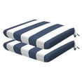thumbnail image 1 of Honeycomb 18"W x 17.5"D Navy & White Outdoor Universal Seat Cushion, 1 of 8