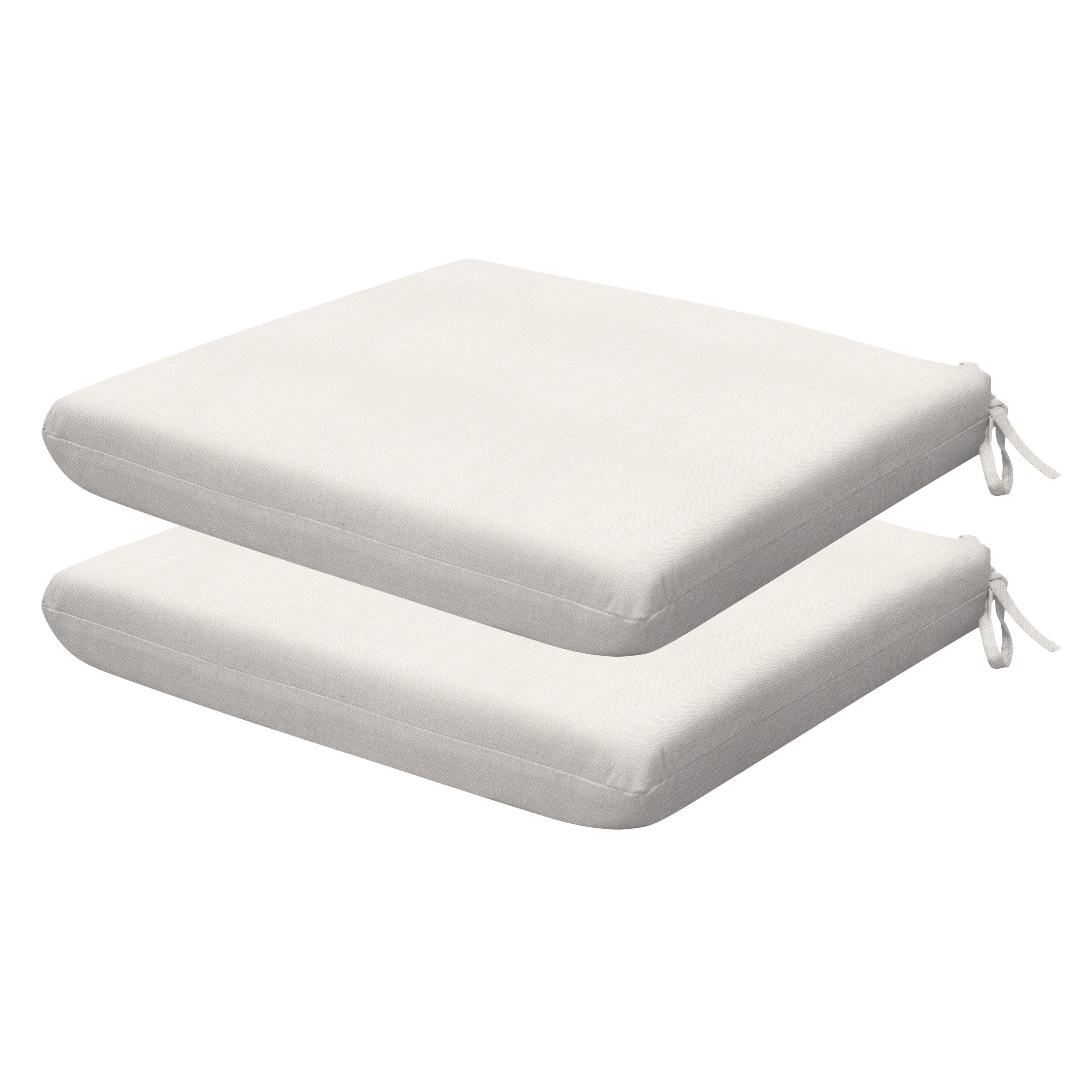 Textured Solid Bone Outdoor Universal Seat Cushion Set