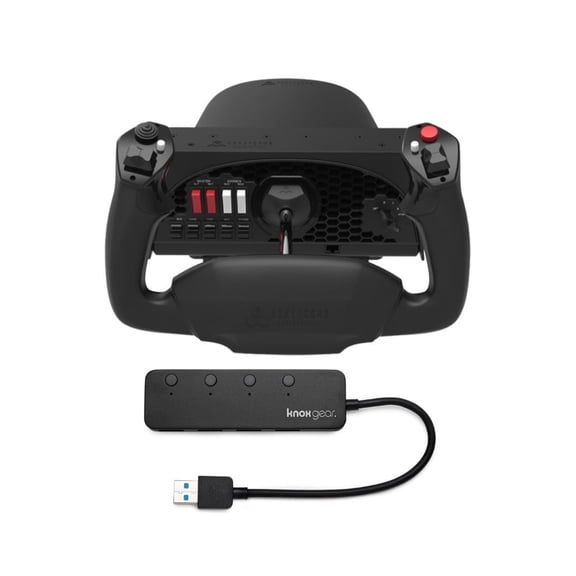 Honeycomb Aeronautical Alpha Flight Controls Yoke and Switch Panel w/ USB Hub