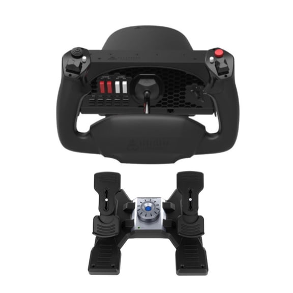 Honeycomb Aeronautical Alpha Flight Controls Yoke with Flight Rudder Pedals
