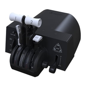 Honeycomb Aeronautical Bravo Throttle Quadrant Lite with Parking Brake, Four Exchangeable Levers, and LED Status Indicator (Black)