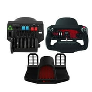 Honeycomb Aeronautical Charlie Rudder Pedals Bundle with Aeronautical Bravo Throttle Quadrant and Aeronautical Alpha Flight Controls Yoke and Switch Panel 3 Items