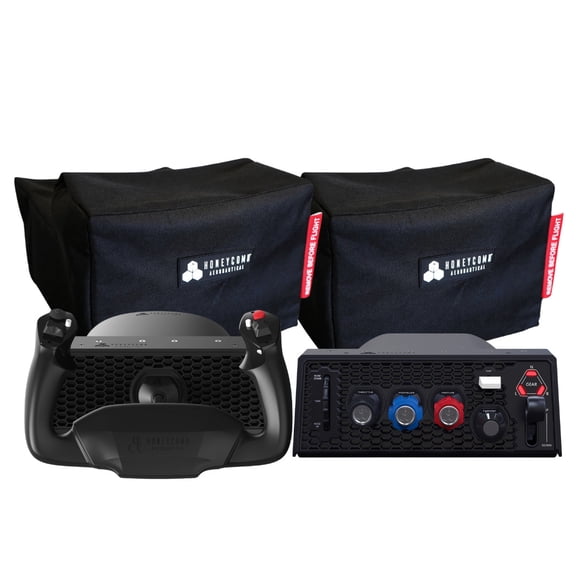 Honeycomb Aeronautical Sierra TPM Module with Alpha Flight Controls LITE and Dust Covers (4 Items)