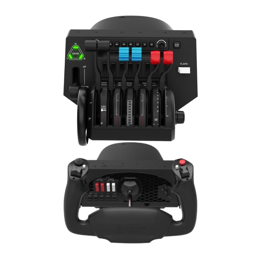 Honeycomb Alpha Flight Controls Yoke with Honeycomb Aeronautical Bravo Throttle Quadrant Bundle (2 Items)