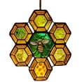thumbnail image 1 of Honeycomb Bee Sun Catcher 2D Acrylic Window Hanging Ornament for Home,Garden Nursery Cute Bee Decor, Spring Summer Wall Art - Handmade Gift for Women, Mom, Grandma, Birthday Housewarming, 1 of 4
