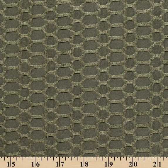 Honeycomb Bubble Jacquard Performance Knit Moisture Wicking Wrinkle Resistant Stretch 59/60" Fabric By The Yard - Olive