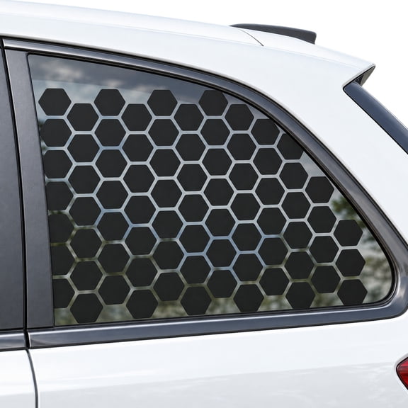 Honeycomb Car Window Sticker Hexagon Sun Shade Film Geometric Vinyl Decal for Auto Rear Quarter Glass