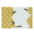 thumbnail image 1 of Honeycomb Cutting Board, Bees and Geometric Shapes Hive Theme Honey Making Bugs Illustration, Decorative Tempered Glass Cutting and Serving Board, in 3 Sizes, by Ambesonne, 1 of 2