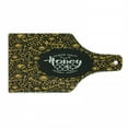 thumbnail image 1 of Honeycomb Cutting Board, Honey Themed Composition with Bees Hexagons and Lettering, Decorative Tempered Glass Cutting and Serving Board, in 3 Sizes, by Ambesonne, 1 of 2