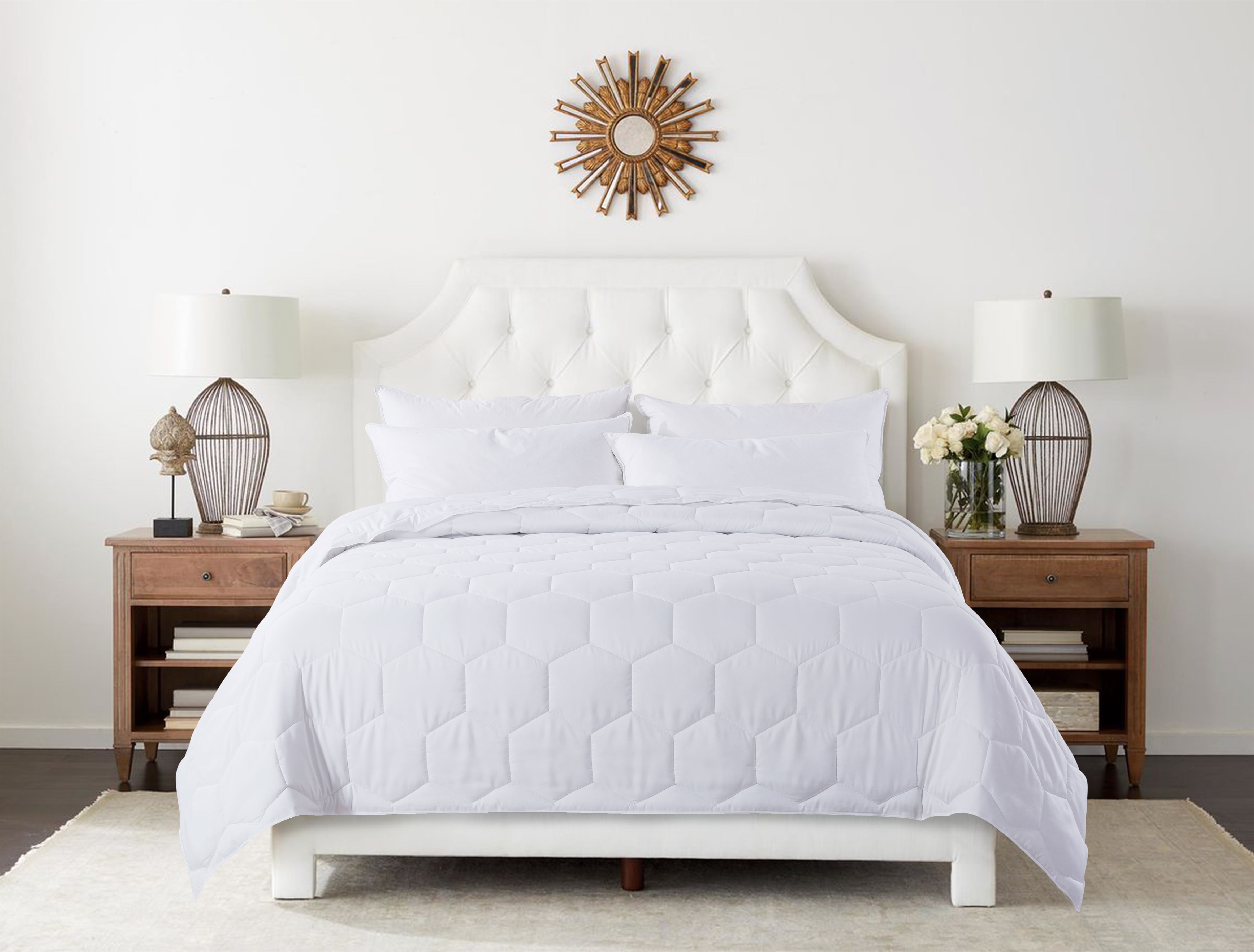 Honeycomb Down Alternative Blanket - White - Twin