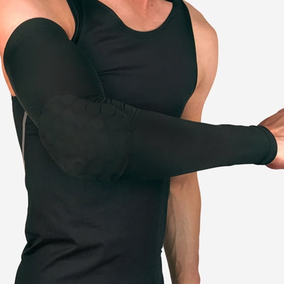 Honeycomb Elbow Pads for Women& Men, Forearm Sleeves, Compression Arm Protective Support, Relieve Arthritis and Other Joint Pain, Suitable for Tennis, Basketball, Volleyball(Black)