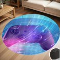 thumbnail image 1 of Honeycomb Gamer Video Game Round Carpet Living Room Bedroom Home Decoration Coffee Table Mat Lounge Rug Chair Mats, 1 of 5