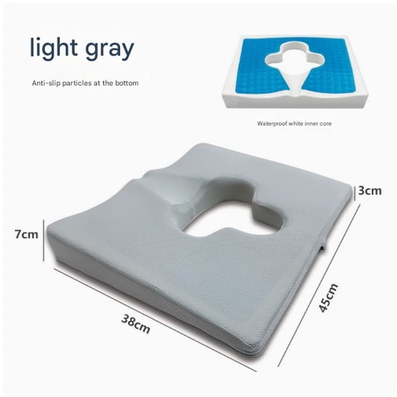 Honeycomb Gel Wheelchair Seat Cushion for Sciatica & Tailbone Pain Relief, Coccyx Cushion for Pressure Sore/Ulcer & Bed Sore, Gel Butt Pillow for Sitting with Anti-Slip Washable Cover(Blue)