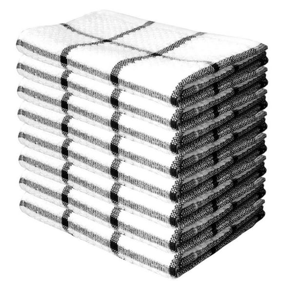 Honeycomb Grid Pure Cotton Kitchen Towel Gift Set Washcloth Hand Black Soft Absorbent Towels Pattern For Bathroom Use