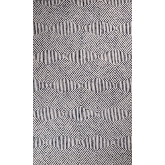 Honeycomb Handmade Wool Loop Area Rug | Thick & Durable Modern Carpet by Avyay Rugs for Living Room, Bedroom & Office (5 x 8 FT)