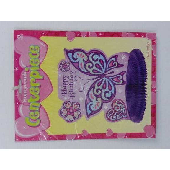 Honeycomb Happy Birthday Centerpiece