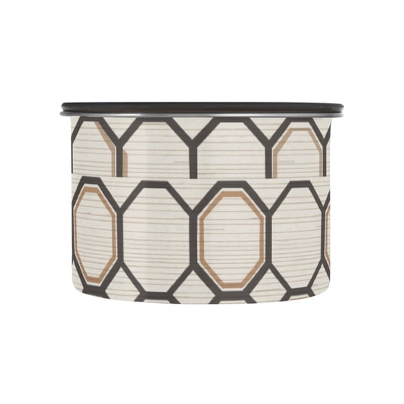 Honeycomb Hexagon Airtight Coffee Bean Canister 17oz Food Storage Containers with Lids For Gournd, Tea, Sugar, Flour, Rice, Cereal, Candy Cookie Jar