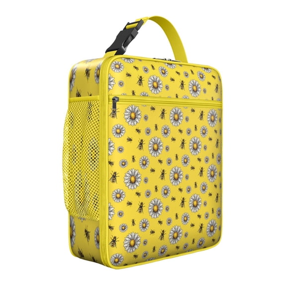 Honeycomb Insulated Lunch Bag Box Teen Reusable Lunch Tote Bag Water-Resistant Cooler Tote Bag Office Hiking