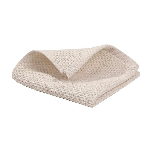 Honeycomb Kitchen Towel - Microfiber Towel with Hanging Hook, Dry Wet Use Easy To Clean Towel for Kitchen Household （ Beige ）