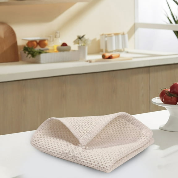 Honeycomb Kitchen Towel with Hook - Easy-to-Clean Dual-Use Dry Wet Towel, Absorbent Quick-Drying Kitchen Towel, Convenient Hanging Towel for Home