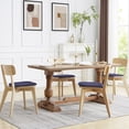 thumbnail image 1 of Honeycomb Memory Foam Chair Cushion Pad 16" x 16" Non-Slip Back 4 Pack Navy, 1 of 8