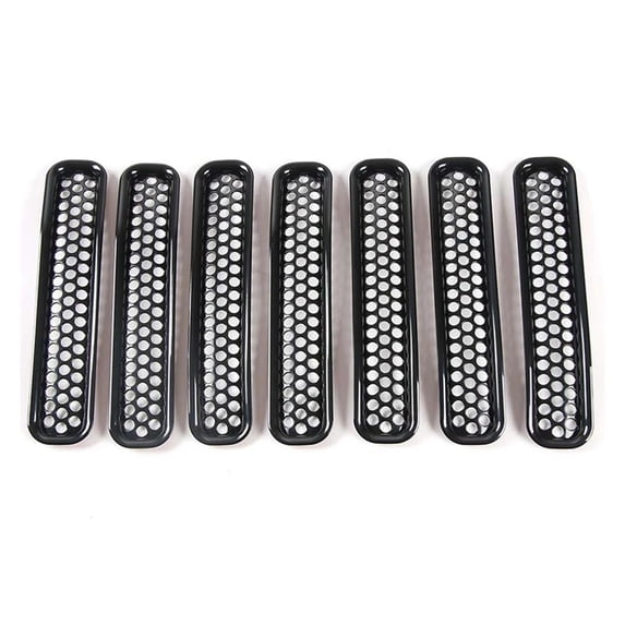 Honeycomb Mesh Front Grill Inserts Kit for 1997-2006 For Jeep For Wrangler TJ & Unlimited - (7PCS)
